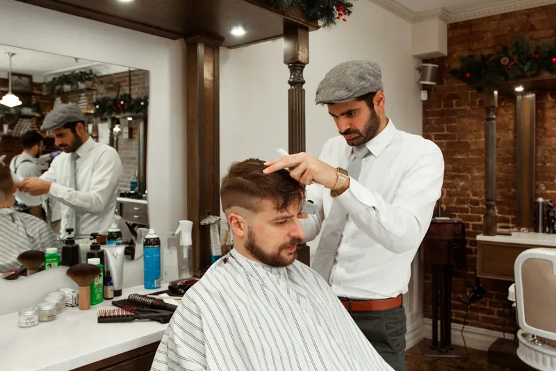 Hair being washed at the salon basin
