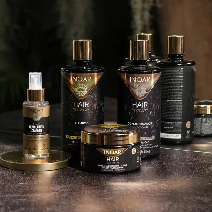 Inoar Hair Therapy shampoo, conditioner, serum and mask